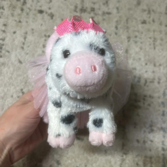 Douglas Cuddle Toys Loretta Balleria Pig Spotted Piglet Tutu Lovey Plush - Picture 6 of 7